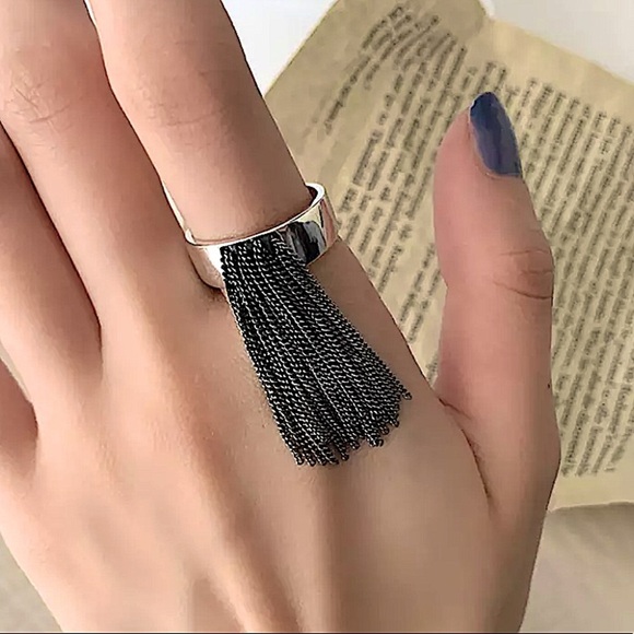STERLING SILVER TASSEL RING - Picture 4 of 12